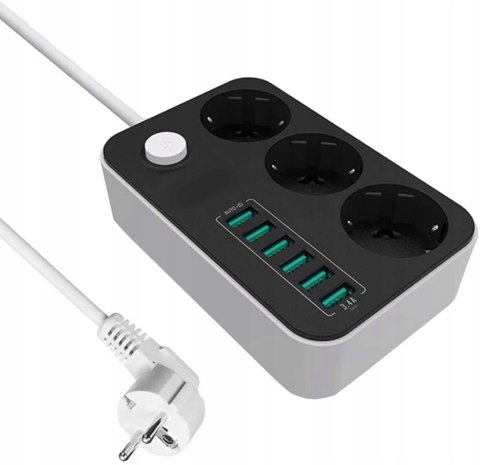 Przedłużacz 3g + 6 usb