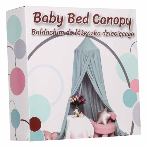 Baldachim dziecięcy nad łóżeczko kurtyna namiot tipi wiszący beżowy