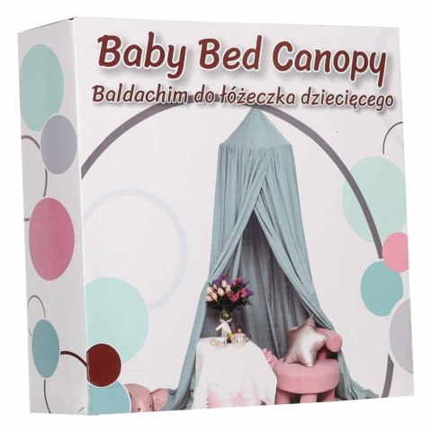 Baldachim dziecięcy nad łóżeczko kurtyna namiot tipi wiszący ciemny róż