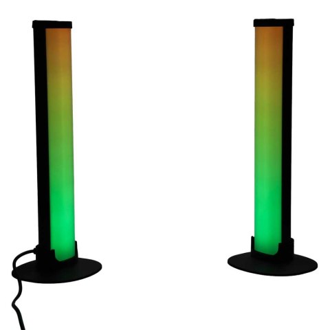 Lampka na biurko LED gamingowa RGB kolumny słupki na pilot zestaw 2 sztuki