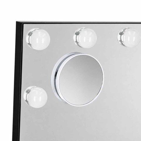 Lusterko do makijażu LED z 15 żarówkami kosmetyczne zoom x10 regulacja jasności