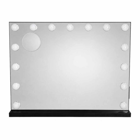 Lusterko do makijażu LED z 15 żarówkami kosmetyczne zoom x10 regulacja jasności