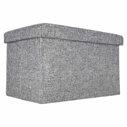 Pufa ze schowkiem do siedzenia otwierana składana 50x31x31cm szara