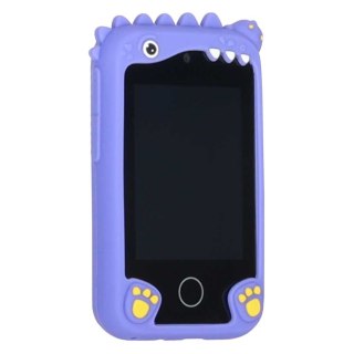 Telefon smartfon dla dzieci aparat kamera karta 8GB niebieski dinozaur
