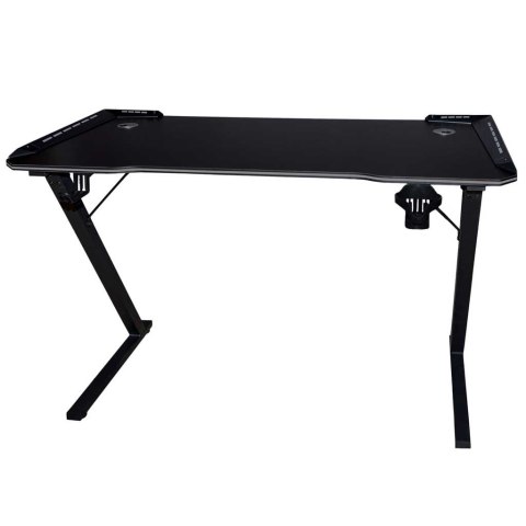 Biurko gamingowe LED podświetlenie RGB uchwyty komputerowe dla gracza 120x60cm
