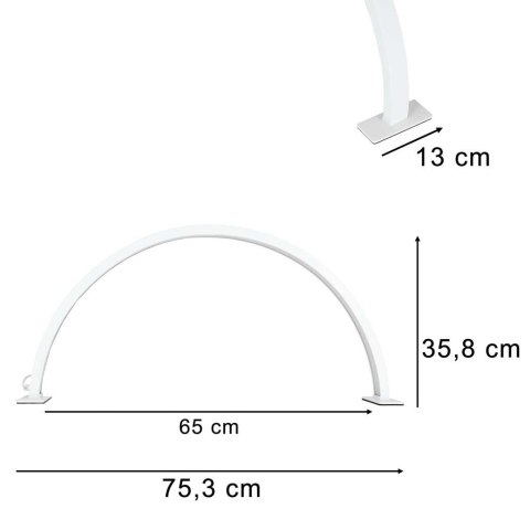 Lampa kosmetyczna LED bezcieniowa biurkowa do manicure paznokci łuk biała
