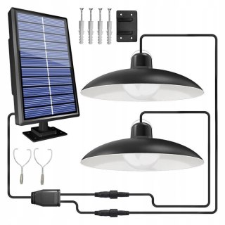 Lampa solarna ogrodowa żyrandol podwójny