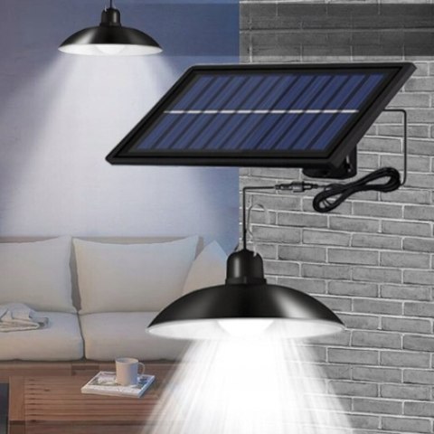Lampa solarna ogrodowa żyrandol podwójny