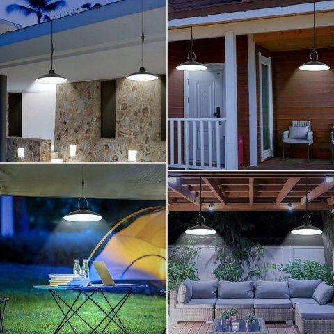 Lampa solarna ogrodowa żyrandol podwójny