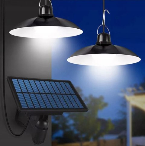 Lampa solarna ogrodowa żyrandol podwójny