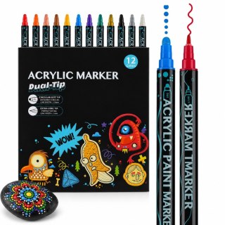 PISAKI AKRYLOWE 12 SZT MARKERY