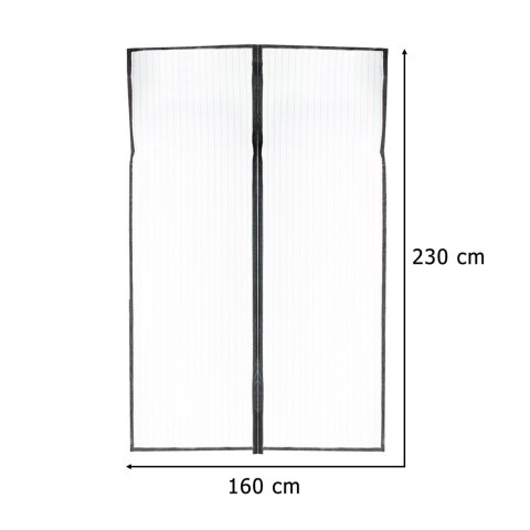 Moskitiera siatka magnetyczna LUARO na drzwi solidna mocny magnes 160x230cm