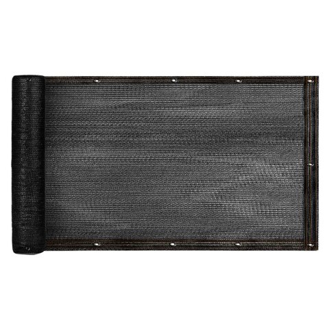 Osłona balkonowa LUARO mata maskująca siatka cieniująca na balkon taras 150g/m2 105x700cm UV + Trytytki
