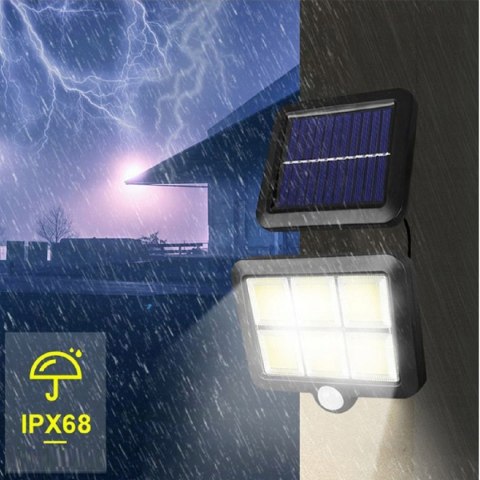 Lampa solarna 120 led 1+1 cob