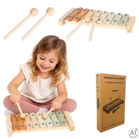 Cymbałki drewniane edukacyjne dla dzieci szkolne 8-tonowe instrument muzyczny