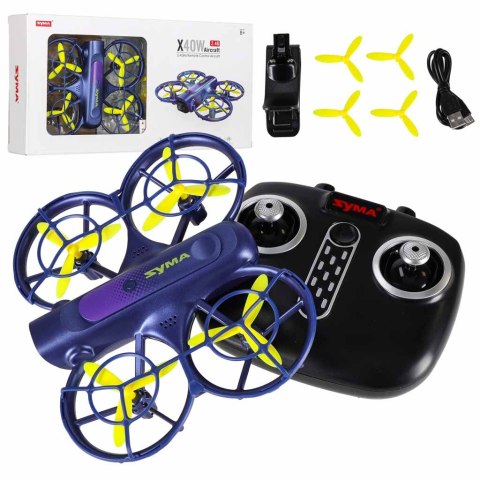 Dron RC Syma X40W FPV WiFi 2.7K HD Zawis 360° Kamera USB 6AXIS