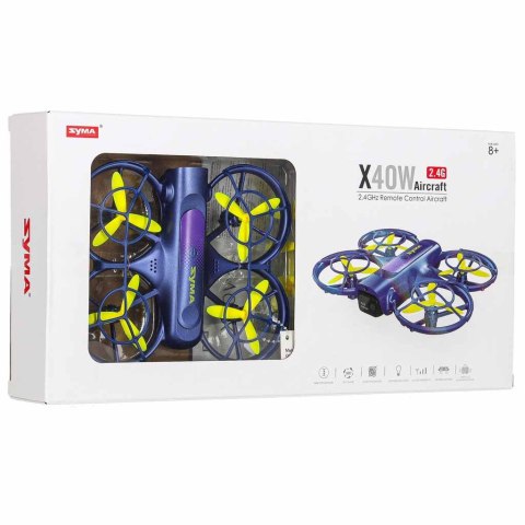 Dron RC Syma X40W FPV WiFi 2.7K HD Zawis 360° Kamera USB 6AXIS