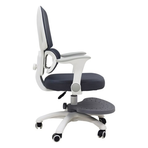 Ergonomiczne Krzesło do Biurka dla Dziecka z Podnóżkiem – Szare | iROVEXO