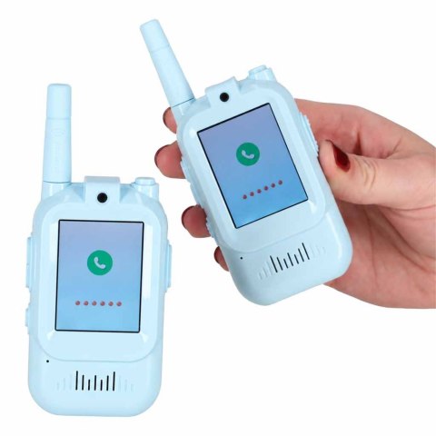 Walkie talkie krótkofalówki dla dzieci kamera funkcja wideo niebieskie