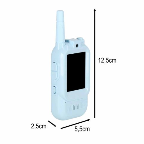 Walkie talkie krótkofalówki dla dzieci kamera funkcja wideo niebieskie