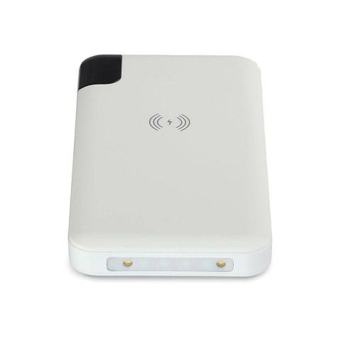 Power Bank V-TAC 8000mAh Indukcja Wyświetlacz Biały STOJAK