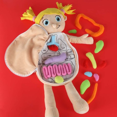Lalka maskotka zabawka edukacyjna nauka anatomii dziewczynka