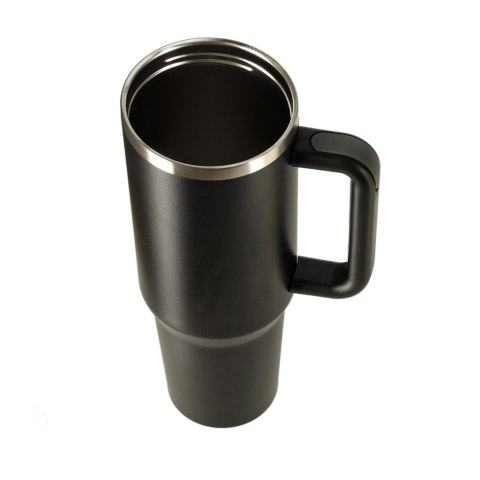 Kubek termiczny ze słomką i uchwytem termos 1200ml czarny