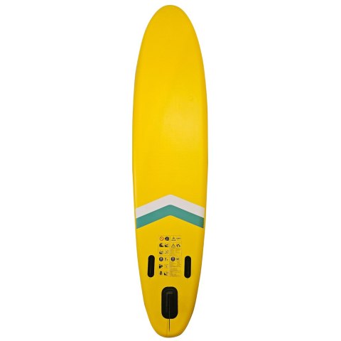 Deska SUP pompowana do pływania z siedzeniem akcesoriami wiosło zestaw żółta 350 cm