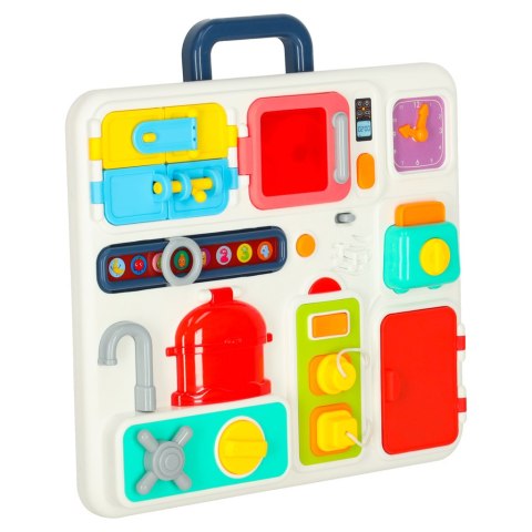 Tablica manipulacyjna sensoryczna montessori kuchnia zegar światło dźwięk