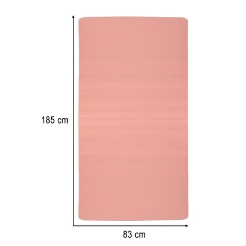 Mata do ćwiczeń jogi gimnastyczna treningowa fitness karimata gruba 1,5cm różowa + pokrowiec