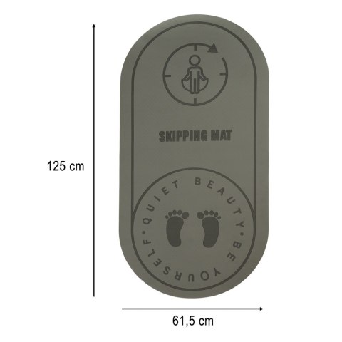 Mata fitness do ćwiczeń jogi wygłuszająca antypoślizgowa 125x61,5x0,6 cm szara