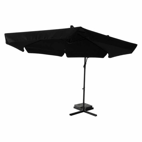 Parasol ogrodowy LUARO duży składany z wysięgnikiem 290cm czarny