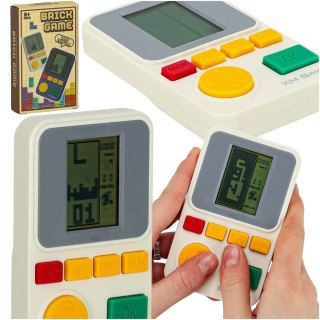 Gra zręcznościowa elektroniczna konsola retro gierka przenośna kieszonkowa biała